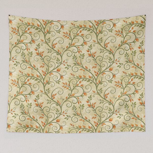 Item preview, Seamless Autumn Vine Pattern with Swirling Leaves designed and sold by RGShirtWorks.