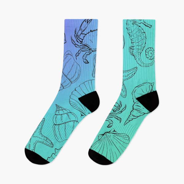 Item preview, Shell fish crab seahorse ocean designed and sold by GeoGoose.