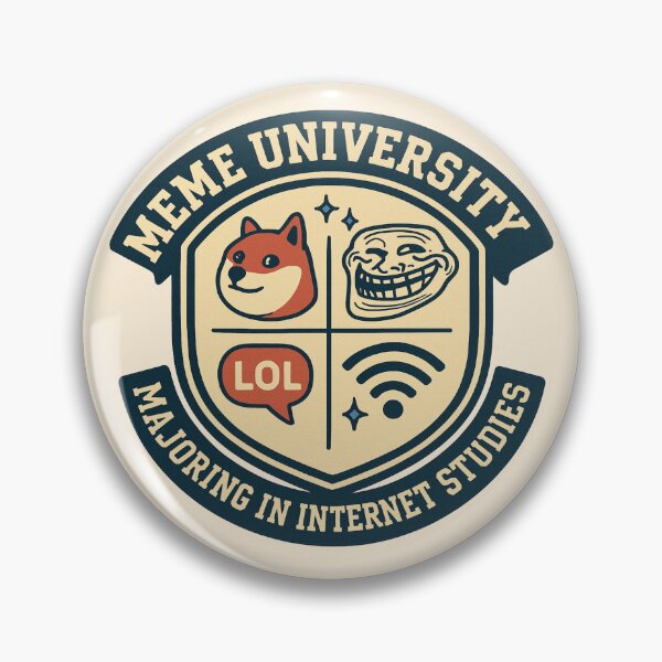 Item preview, Meme University Funny Retro Crest – Majoring in Internet Studies designed and sold by Rest Babe.