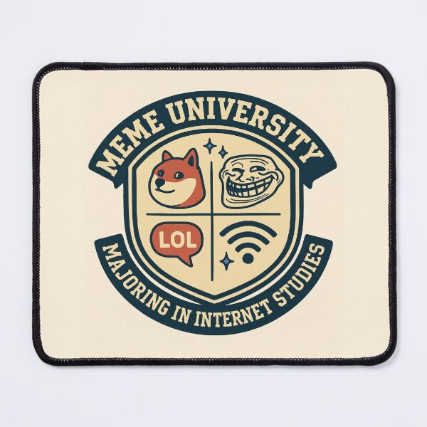 Item preview, Meme University Funny Retro Crest – Majoring in Internet Studies designed and sold by Rest Babe.