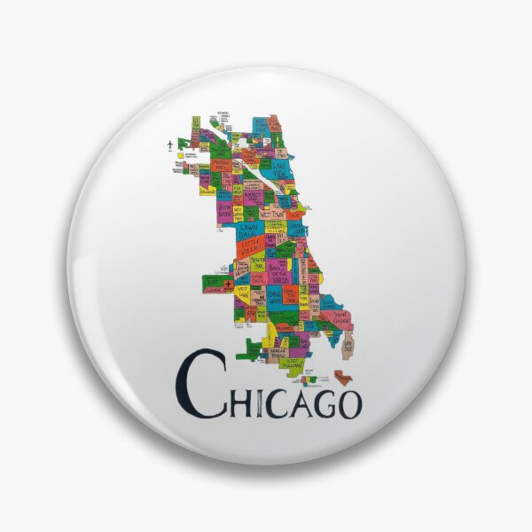 Item preview, Chicago Neighborhood Map Chicago designed and sold by ChristopherOkr.