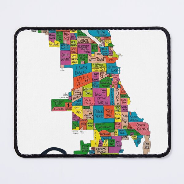 Item preview, Chicago Neighborhood Map Chicago designed and sold by ChristopherOkr.
