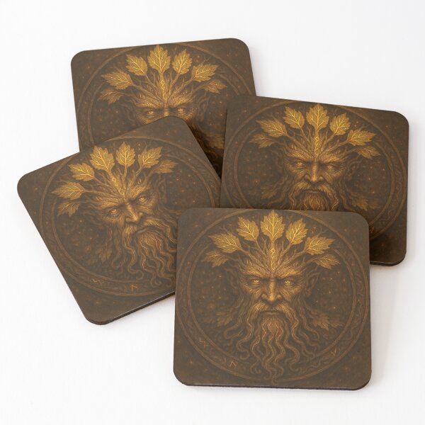 Item preview, The Autumn Green Man – Keeper of the Turning Seasons designed and sold by EarthandOcean.