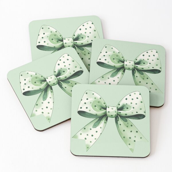 Item preview, Green Polka Dot Bow designed and sold by MoonMonkeyNbear.