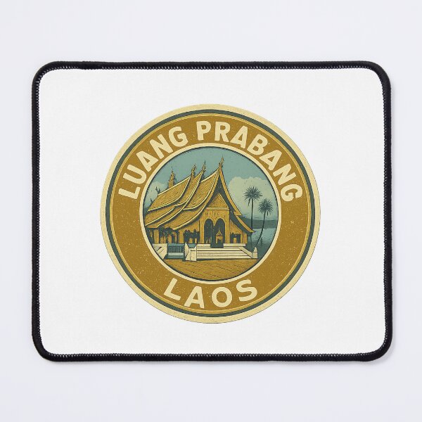 Item preview, Luang Prabang Laos Retro Stamp Sticker – Vintage Travel Badge Design designed and sold by Timeless Design.