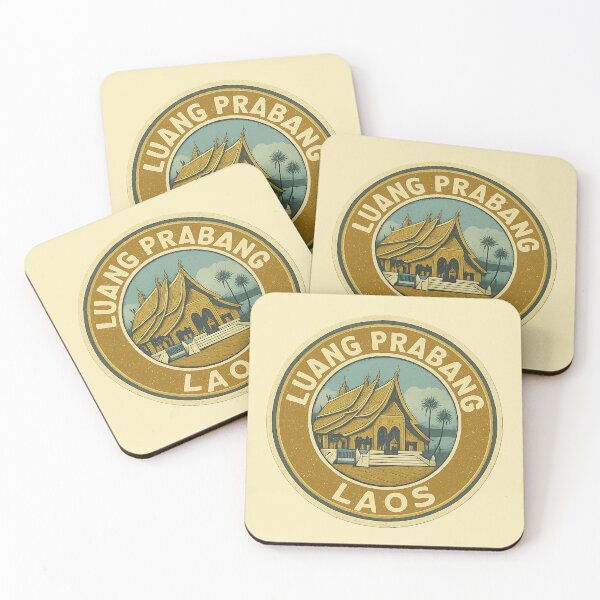 Item preview, Luang Prabang Laos Retro Stamp Sticker – Vintage Travel Badge Design designed and sold by Timeless Design.