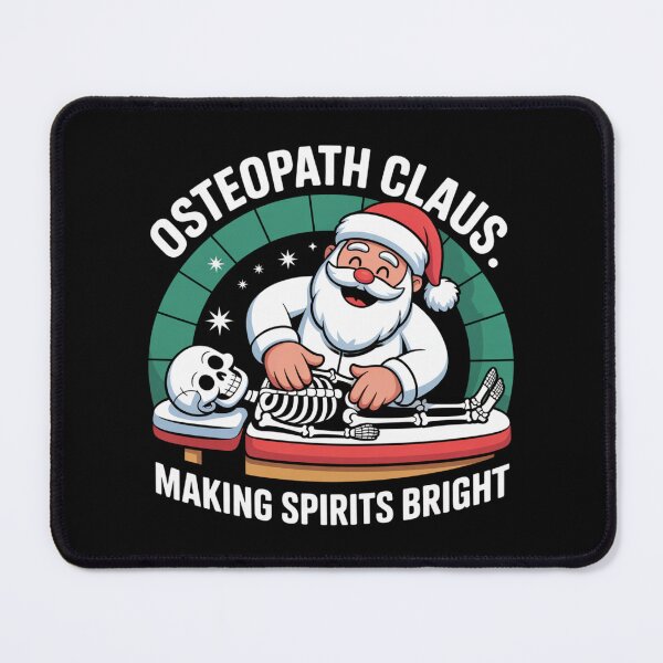 Item preview, Osteopath Claus – Making Spirits Bright Funny Osteopathy Christmas Design designed and sold by osteopath shop.