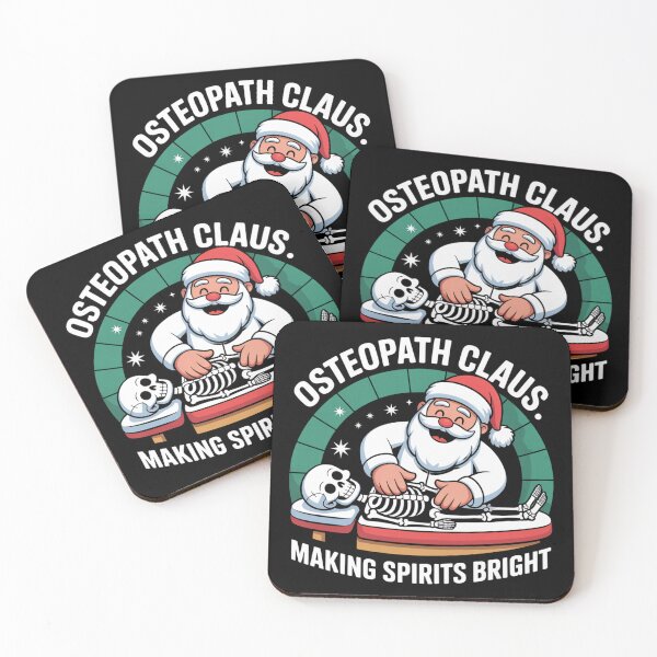 Item preview, Osteopath Claus – Making Spirits Bright Funny Osteopathy Christmas Design designed and sold by osteopath shop.