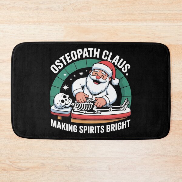 Item preview, Osteopath Claus – Making Spirits Bright Funny Osteopathy Christmas Design designed and sold by osteopath shop.