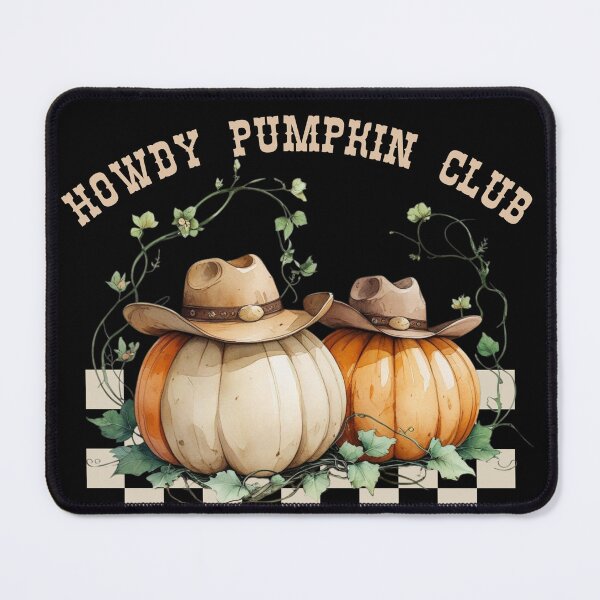 Item preview, Howdy Pumpkin Club, Funny Cowboy Pumpkin,  Fall Autumn Western Design Botanical, Cute Autumn Floral Halloween Illustration, Cute Fall Pumpkin designed and sold by KolorellaS.