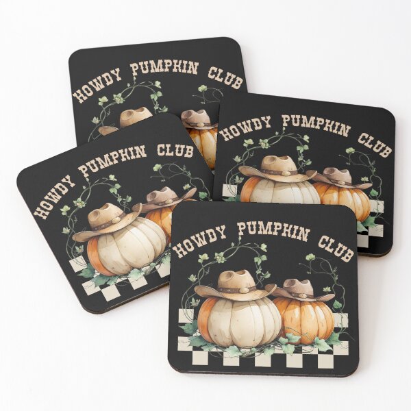 Item preview, Howdy Pumpkin Club, Funny Cowboy Pumpkin,  Fall Autumn Western Design Botanical, Cute Autumn Floral Halloween Illustration, Cute Fall Pumpkin designed and sold by KolorellaS.