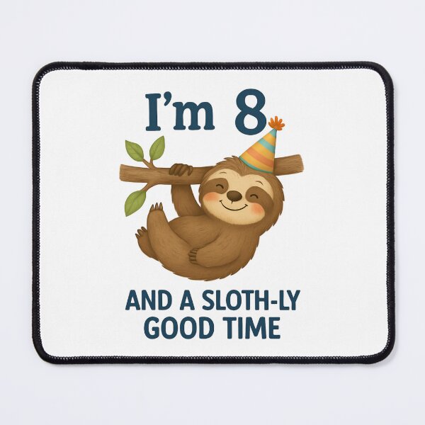 Item preview, I'm 8 and a Sloth-ly Good Time designed and sold by Blok45.