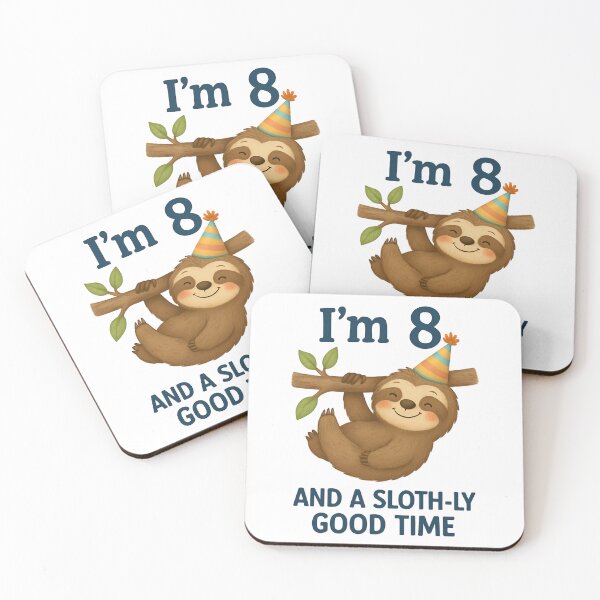Item preview, I'm 8 and a Sloth-ly Good Time designed and sold by Blok45.
