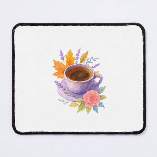 Item preview, Cozy Autumn Coffee with Flowers – Watercolor Fall Aesthetic designed and sold by Liv Solara.