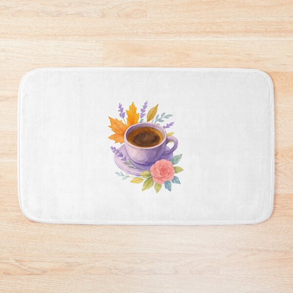 Item preview, Cozy Autumn Coffee with Flowers – Watercolor Fall Aesthetic designed and sold by Liv Solara.