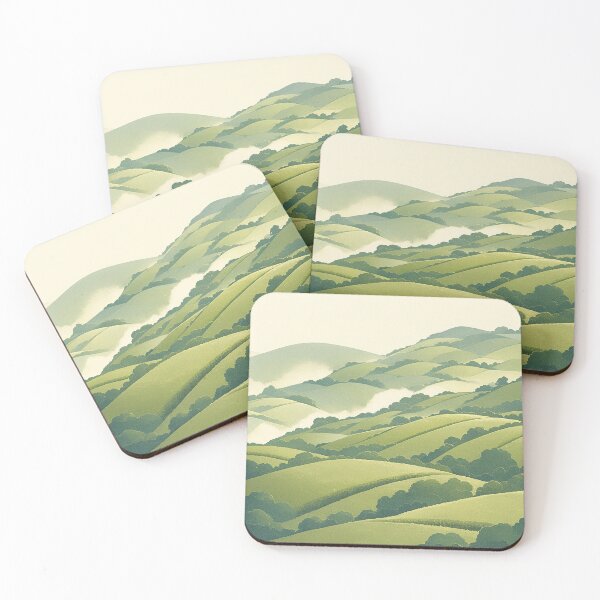 Item preview, Japanese Tea Fields – Minimal Rolling Hills Print designed and sold by Christian Weiss.