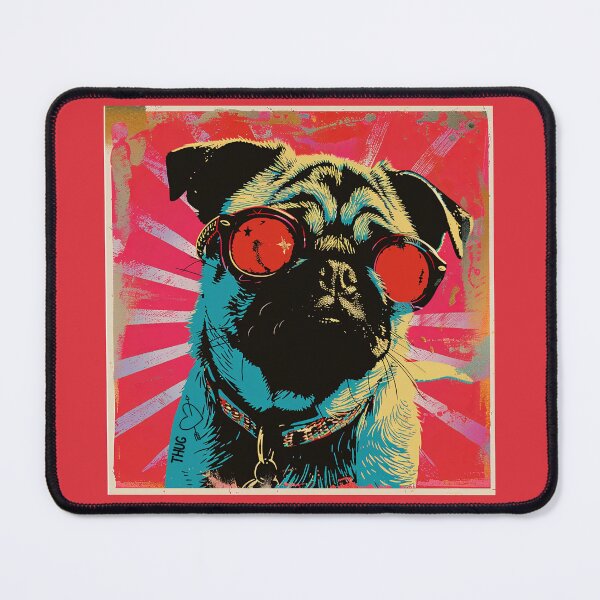 Item preview, Cool Pug Ink Pop Art Funky Dog with Sunglasses  designed and sold by Kattcatty.