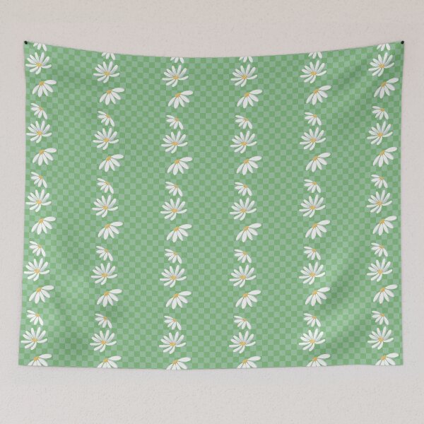 Item preview, Checkered Daisy in Green designed and sold by artbymandymeow.
