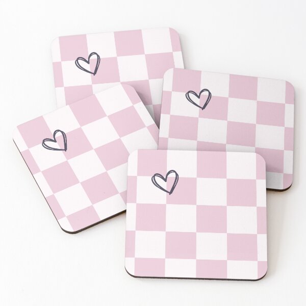 Item preview, Pink Checkered Heart – Cute Aesthetic Design designed and sold by TheJCGallery.