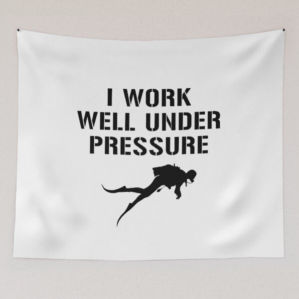 Item preview, I Work Well Under Pressure- Diving (Black) designed and sold by JStuartArt.