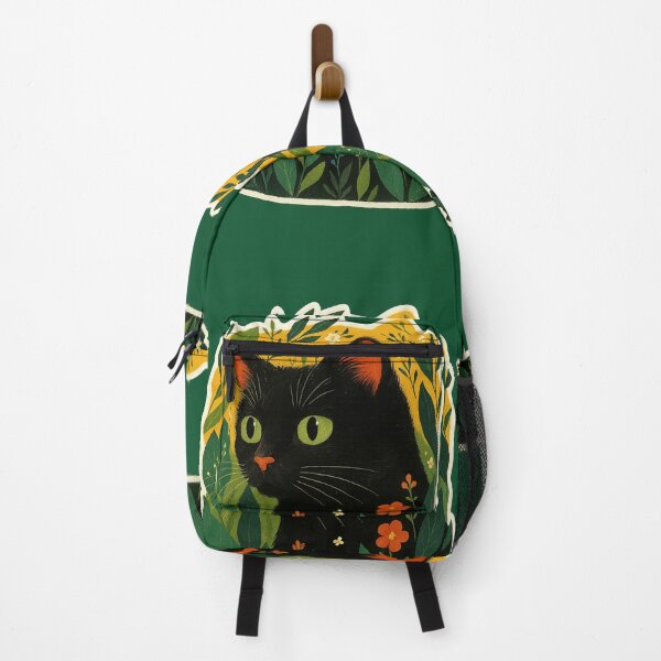 Item preview, Black cat: Big green eyes with nature designed and sold by Cat-loveparttime.