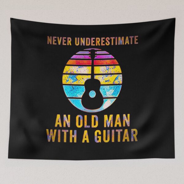 Item preview, Rocking Old Man Guitarist – Funny Music Gift designed and sold by creativerooney.
