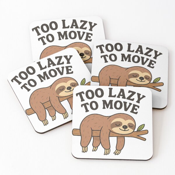 Item preview, Too Lazy To Move – Cute Retro Cartoon Sloth Design designed and sold by suszak24.