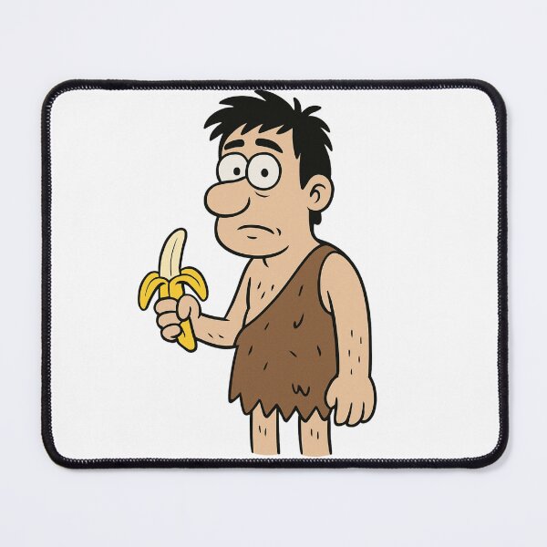Item preview, Funny Caveman Cartoon with Banana – Humorous Character Design designed and sold by mawelly.