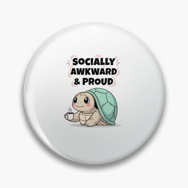 Item preview, Socially Awkward & Proud – Cute Turtle Coffee Design designed and sold by Rank Sol.