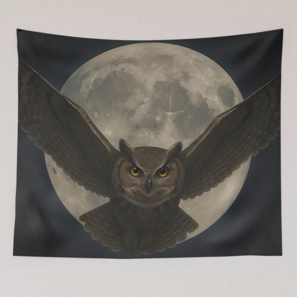 Item preview, Owl in the Full Moon designed and sold by NorseDrip.