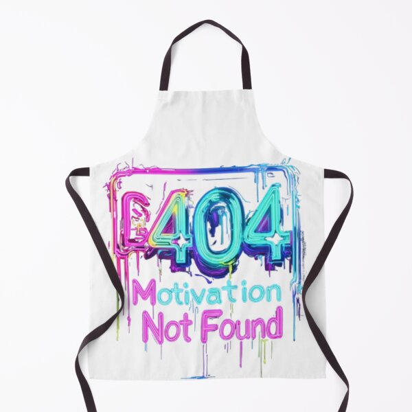 Item preview, Error 404 – Motivation Not Found Neon Typography designed and sold by AlexLineArt.