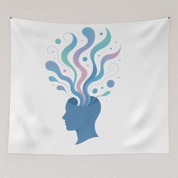 Item preview, Neurodiverse Mindscape – Abstract Brain Art Celebrating Autism & Creative Thinking designed and sold by ilkami.