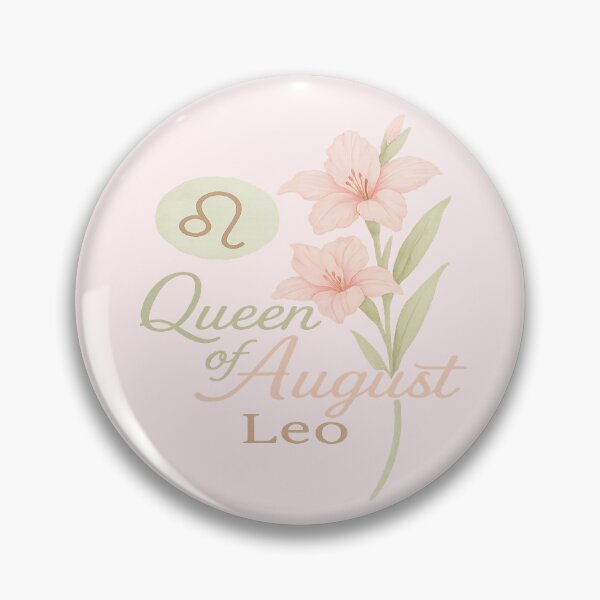 Item preview, Queen of August – Leo Zodiac Sign with Birth Flower, Birthstone & Pastel Colors designed and sold by RoraLily.