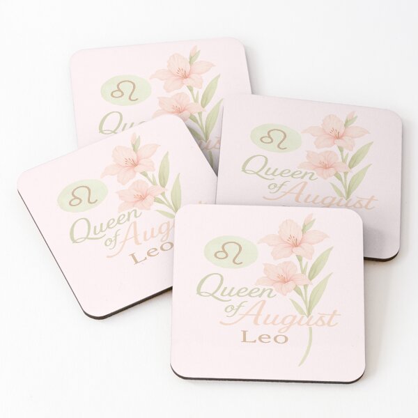 Item preview, Queen of August – Leo Zodiac Sign with Birth Flower, Birthstone & Pastel Colors designed and sold by RoraLily.