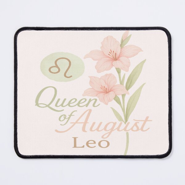 Item preview, Queen of August – Leo Zodiac Sign with Birth Flower, Birthstone & Pastel Colors designed and sold by RoraLily.