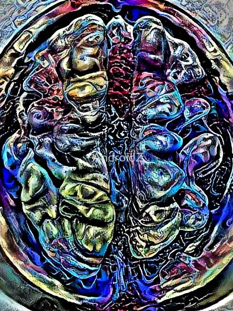 Thumbnail 3 of 3, Scarf, Colorful brain designed and sold by AndroidZ.