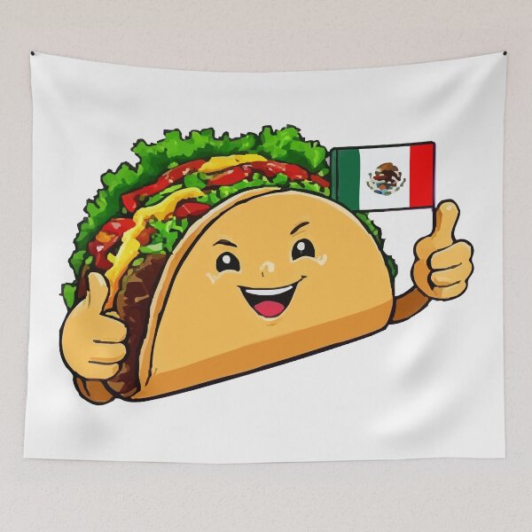 Item preview, Mexican flag Funny Taco designed and sold by Uglyandcute.