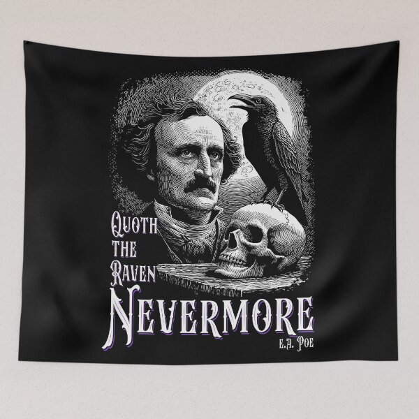 Item preview, Edgar Allan Poe's Raven Nevermore Illustration designed and sold by PetsArt.