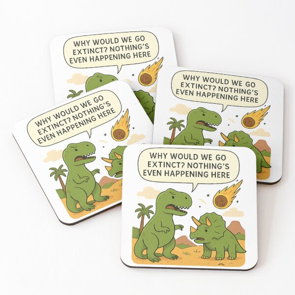 Item preview, Nothing to See Here – Funny Dinosaur Extinction designed and sold by Wolf on the Stroke.