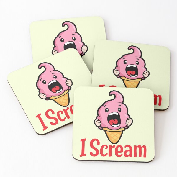 Item preview, Funny Ice Cream Pun – I Scream Cartoon Illustration designed and sold by graphicnew.