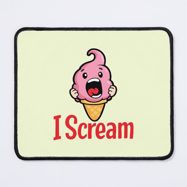 Item preview, Funny Ice Cream Pun – I Scream Cartoon Illustration designed and sold by graphicnew.