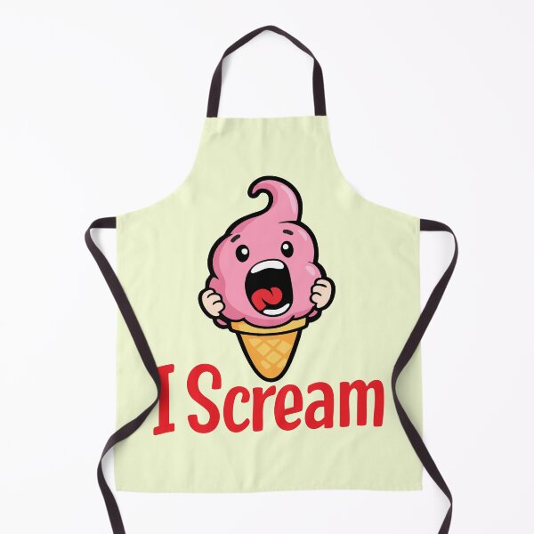 Item preview, Funny Ice Cream Pun – I Scream Cartoon Illustration designed and sold by graphicnew.