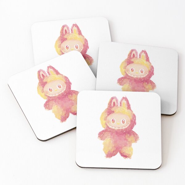 Item preview, Labubu pink and yellow  designed and sold by Rachiearts.