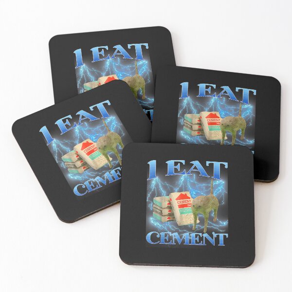 Item preview, I Eat Cement Cat Meme   designed and sold by Rashaeaver23.