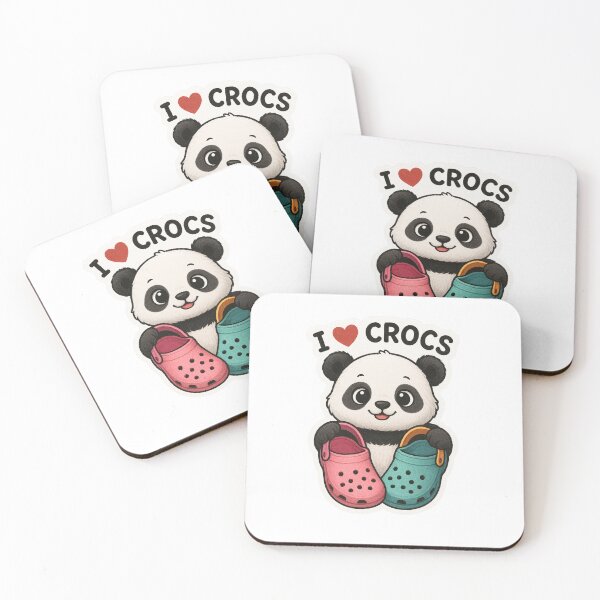 Item preview, Cute Panda Holding Colorful Crocs Sticker designed and sold by Pororo23.