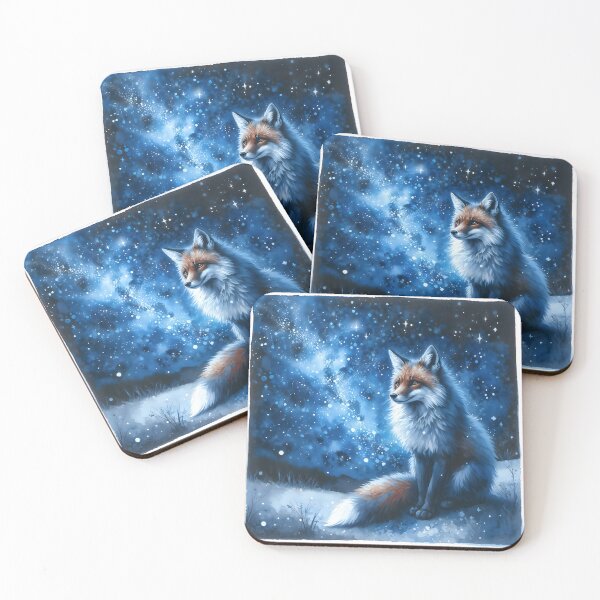 Item preview, Fox Beneath the Milky Way designed and sold by RubisLeaf.