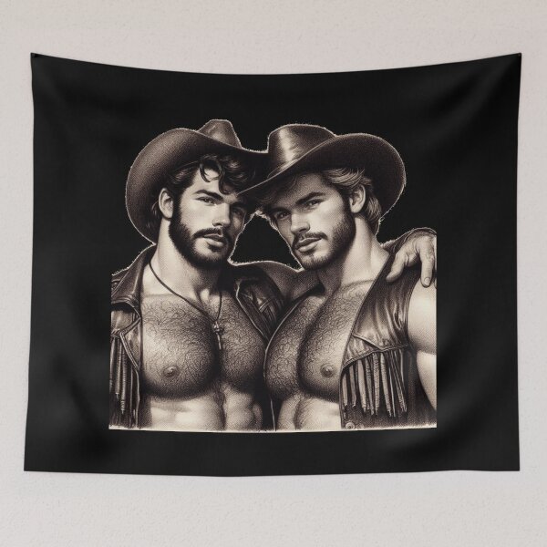 Item preview, Gay San Francisco Leather Cowboys "Got Your Back" Gay Pride Graphic Design designed and sold by ItsAKinkThing.