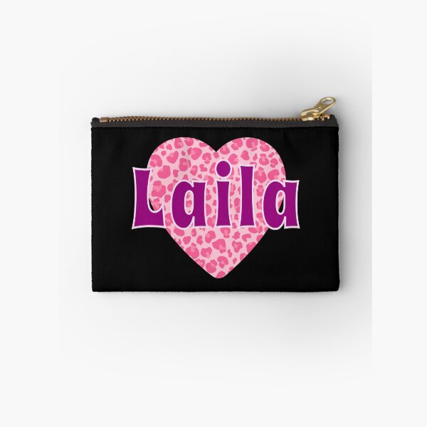 Item preview, Laila Name Leopard Pink Heart  designed and sold by Jeallan Designs.