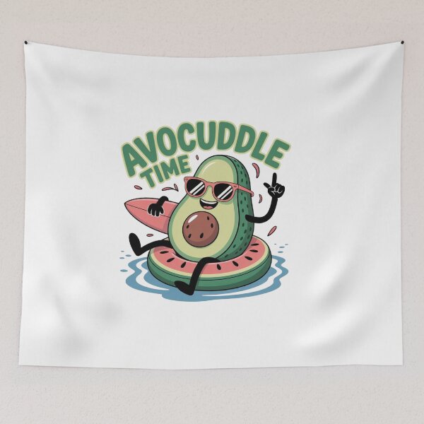 Item preview, Avocuddle Time – Cute Avocado Swimming Design designed and sold by Rank Sol.