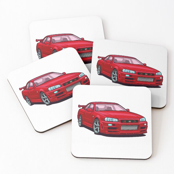 Item preview, GTR RED JDM Racing Car artwork designed and sold by sabartgunpla.